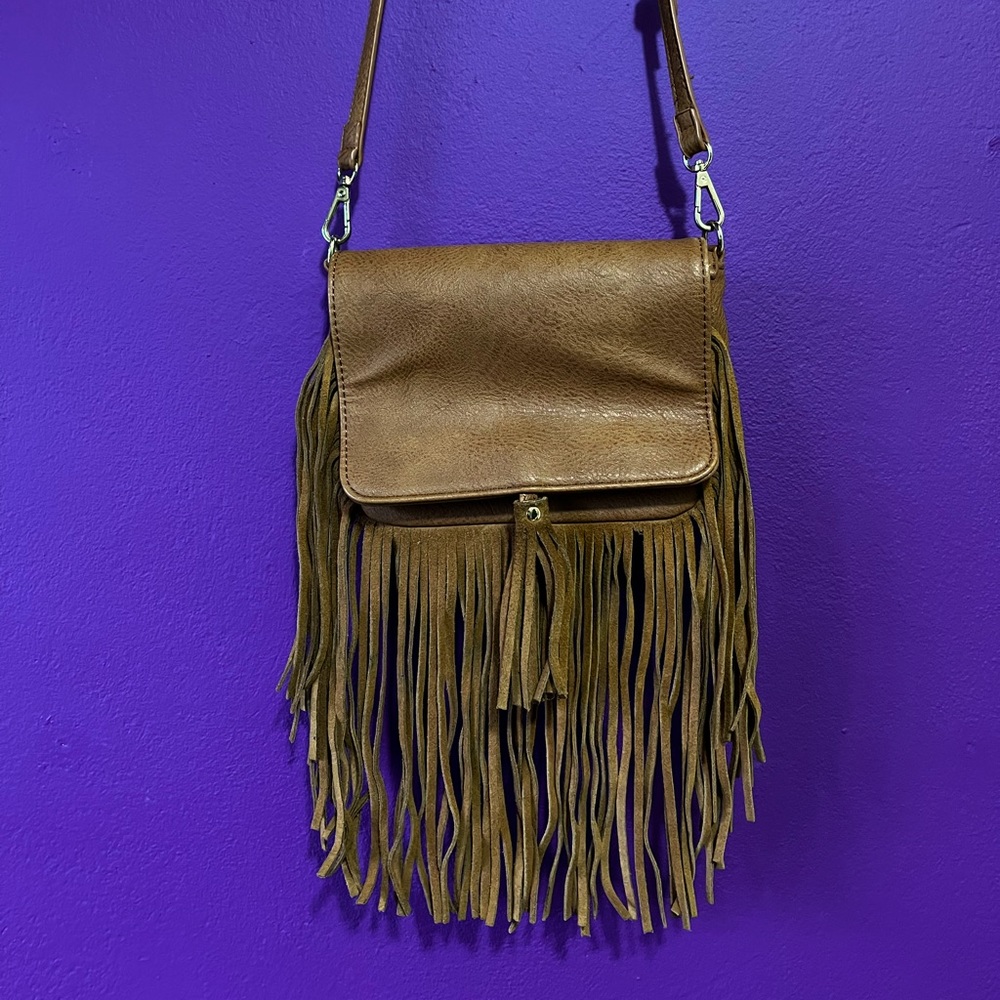 Unbranded Faux Leather Fringe Purse